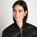 CASACA CORTA ECO CUERO NEGRO