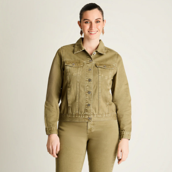 CASACA MEZCLILLA VERDE